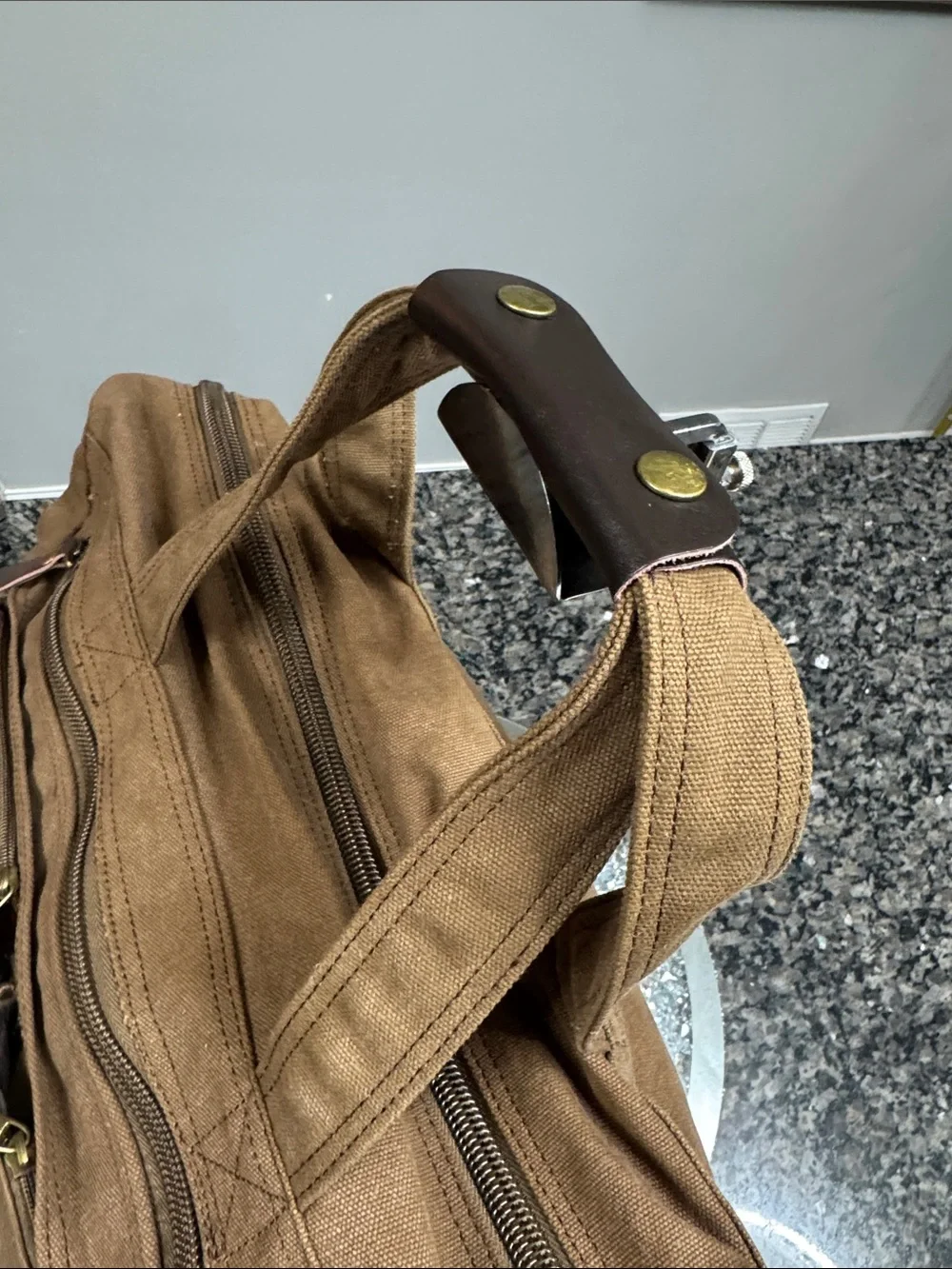 Bugatti Canvas Duffel Bag - Brown NWOT